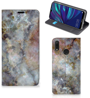 B2Ctelecom Standcase Huawei Y7 hoesje Y7 Pro (2019) Marmer Grijs