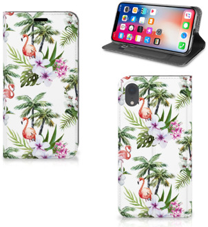 B2Ctelecom Standcase iPhone Xr Design Flamingo Palms