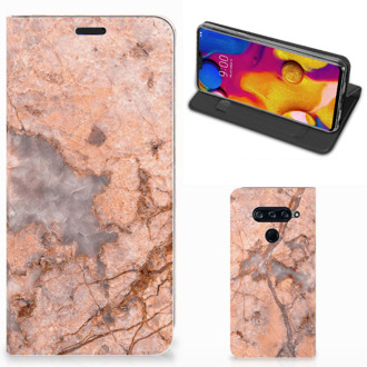 B2Ctelecom Standcase LG V40 Thinq Marmer Oranje