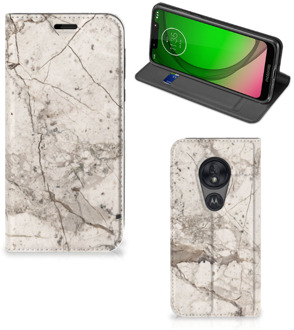 B2Ctelecom Standcase Motorola Moto G7 Play Marmer Creme