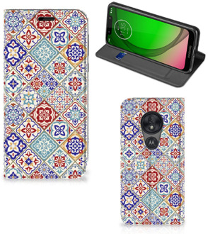 B2Ctelecom Standcase Motorola Moto G7 Play Tiles Color