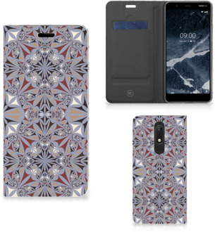 B2Ctelecom Standcase Nokia 5.1 (2018) Bloemen