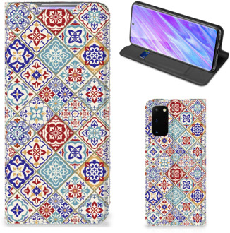 B2Ctelecom Standcase Samsung Galaxy S20 Tiles Color