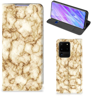 B2Ctelecom Standcase Samsung Galaxy S20 Ultra Marmer Goud