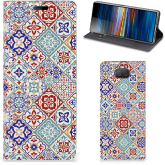 B2Ctelecom Standcase Sony Xperia 10 Tiles Color