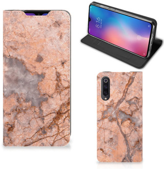 B2Ctelecom Standcase Xiaomi Mi 9 Marmer Oranje