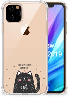 B2Ctelecom Stevige Bumper Hoesje Apple iPhone 11 Pro Cat Good Day