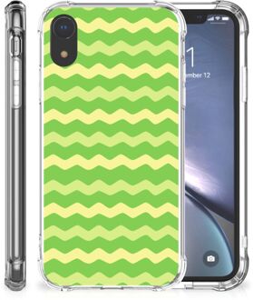 B2Ctelecom Stevige Bumper Hoesje iPhone XR Waves Green