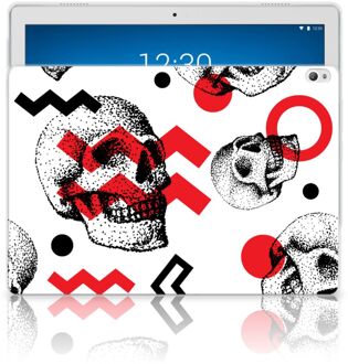 B2Ctelecom Tablet BackCover Lenovo Tab P10 Skull Rood