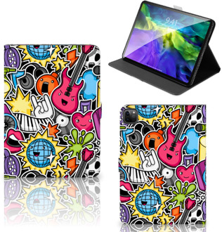 B2Ctelecom Tablet Book Cover iPad Pro 11 (2020) Cover met Standaard Punk Rock