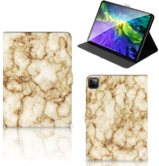 B2Ctelecom Tablet Book Cover iPad Pro 11 (2020) Hoesje met Standaard Marmer Goud