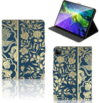 B2Ctelecom Tablet Book Cover iPad Pro 11 (2020) Tablet Hoes met Standaard Golden Flowers