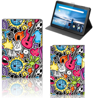 B2Ctelecom Tablet Book Cover Lenovo Tablet M10 Cover met Standaard Punk Rock