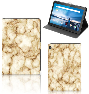 B2Ctelecom Tablet Book Cover Lenovo Tablet M10 Hoesje met Standaard Marmer Goud