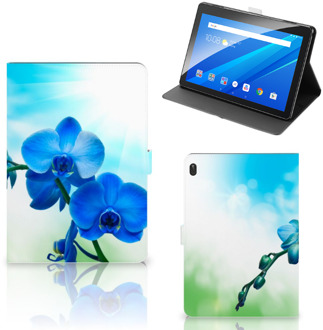 B2Ctelecom Tablet Cover Lenovo Tab E10 Orchidee Blauw - Cadeau voor je Moeder