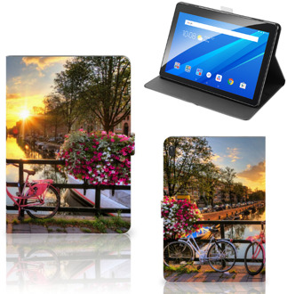 B2Ctelecom Tablet Cover Lenovo Tab E10 Tablet Hoes met Standaard Amsterdamse Grachten