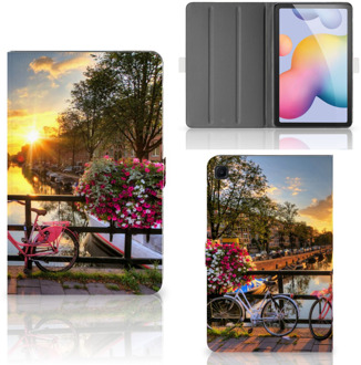 B2Ctelecom Tablet Cover Samsung Galaxy Tab S6 Lite Tablet Hoes met Standaard Amsterdamse Grachten