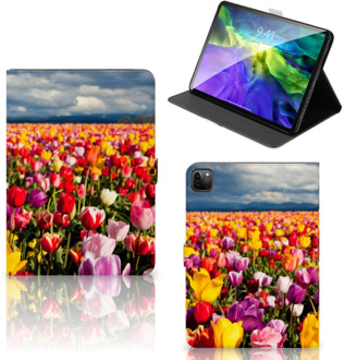 B2Ctelecom Tablet Hoes iPad Pro 11 (2020) Tablet Hoes met Standaard Super als Moederdag Cadeau Tulpen