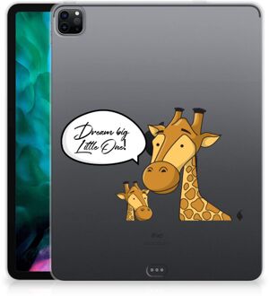 B2Ctelecom Tablet Hoes iPad Pro 12.9 (2020) | iPad Pro 12.9 (2021) Back Cover Giraffe met transparant zijkanten