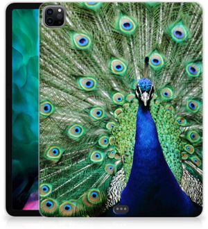 B2Ctelecom Tablet Hoes iPad Pro 12.9 (2020) TPU Siliconen Hoesje Pauw met transparant zijkanten