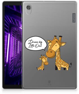 B2Ctelecom Tablet Hoes Lenovo Tab M10 HD (2de generatie) Back Cover Giraffe met transparant zijkanten