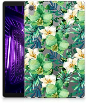 B2Ctelecom Tablet Hoes Lenovo Tab M10 HD (2de generatie) Backcase met naam Ontwerpen Orchidee Groen met transparant zijkanten