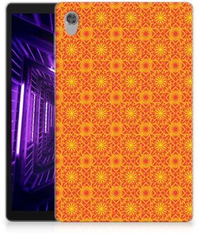 B2Ctelecom Tablet Hoes Lenovo Tab M10 HD (2de generatie) Mapje Batik Orange met transparant zijkanten