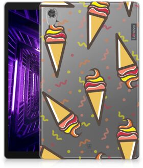 B2Ctelecom Tablet Hoes Lenovo Tab M10 HD (2de generatie) Print Case Icecream met transparant zijkanten