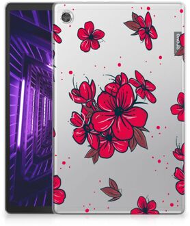 B2Ctelecom Tablet Hoes Lenovo Tab M10 Plus Back Case Blossom Red met transparant zijkanten