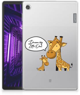 B2Ctelecom Tablet Hoes Lenovo Tab M10 Plus Back Cover Giraffe met transparant zijkanten