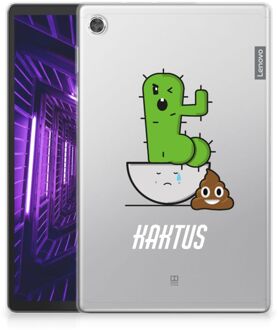 B2Ctelecom Tablet Hoes Lenovo Tab M10 Plus Cover Case met  Quotes Cactus Poo met transparant zijkanten