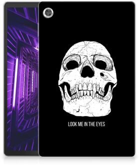 B2Ctelecom Tablet Hoes Lenovo Tab M10 Plus Mobiel Case Skull Eyes met transparant zijkanten