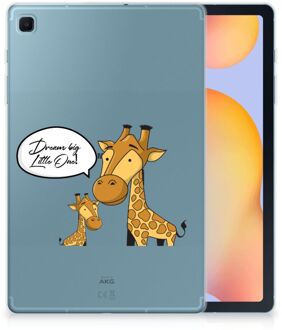 B2Ctelecom Tablet Hoes Samsung Galaxy Tab S6 Lite Back Cover Giraffe met transparant zijkanten