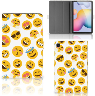 B2Ctelecom Tablet Hoes Samsung Galaxy Tab S6 Lite Cover met Standaard Emoji