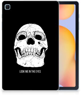 B2Ctelecom Tablet Hoes Samsung Galaxy Tab S6 Lite Mobiel Case Skull Eyes met transparant zijkanten