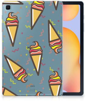 B2Ctelecom Tablet Hoes Samsung Galaxy Tab S6 Lite Print Case Icecream met transparant zijkanten