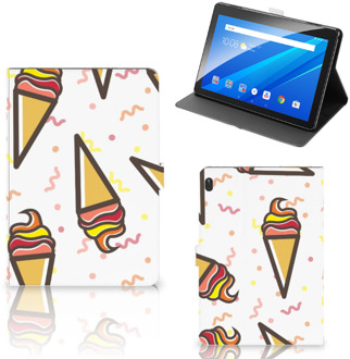 B2Ctelecom Tablet Hoesje Lenovo Tab E10 Tablet Hoes met Standaard Icecream