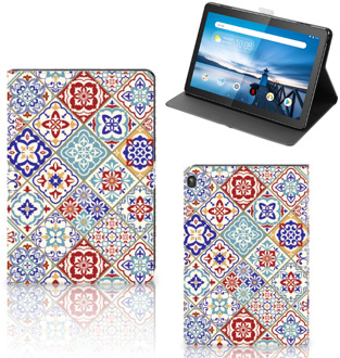 B2Ctelecom Tablet Hoesje Lenovo Tablet M10 Cover met Standaard Tegels Kleur