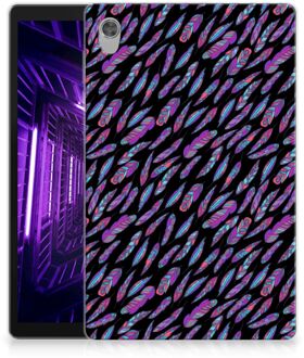 B2Ctelecom Tablet Hoesje met foto Lenovo Tab M10 HD (2de generatie) Cover Feathers Color met doorzichte zijkanten