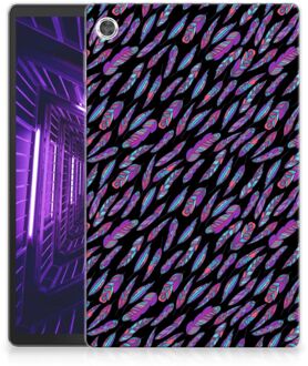 B2Ctelecom Tablet Hoesje met foto Lenovo Tab M10 Plus Cover Feathers Color met doorzichte zijkanten