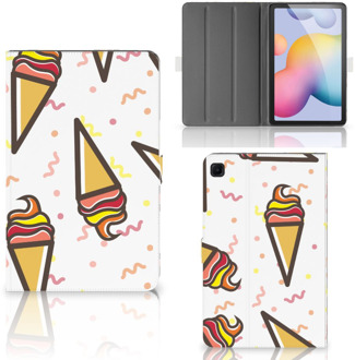 B2Ctelecom Tablet Hoesje Samsung Galaxy Tab S6 Lite Tablet Hoes met Standaard Icecream