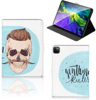 B2Ctelecom Tablethoes iPad Pro 11 (2020) Cover met Magneetsluiting Ontwerpen Gentleman Skull