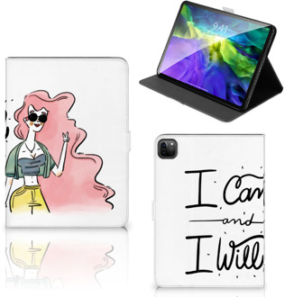 B2Ctelecom Tablethoes iPad Pro 11 (2020) Hoes met Magneetsluiting Personaliseren i Can