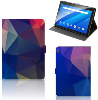 B2Ctelecom Tablethoes Lenovo Tab E10 Hoesje met Magneetsluiting Polygon Dark