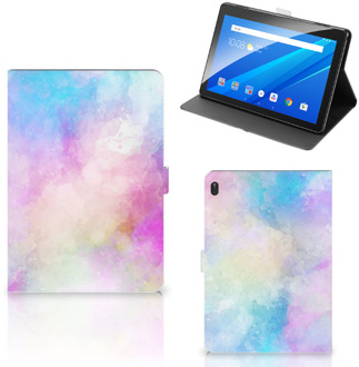 B2Ctelecom Tablethoes Lenovo Tab E10 Hoesje met Magneetsluiting Watercolor Light