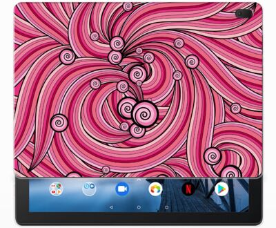 B2Ctelecom Tablethoes Lenovo Tab E10 Swirl Pink