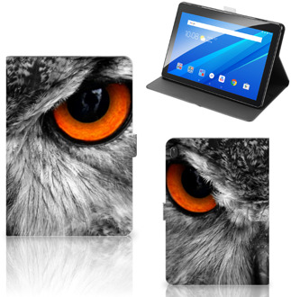 B2Ctelecom Tablethoes Lenovo Tab E10 Tablet Hoes met Magneetsluiting Ontwerpen Super als Leuke Verjaardagscadeaus Uil