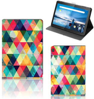 B2Ctelecom Tablethoes Lenovo Tablet M10 Tablet Hoes met Standaard Geruit