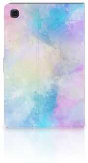 B2Ctelecom Tablethoes Samsung Galaxy Tab A7 (2020) Hoesje met Magneetsluiting Watercolor Light