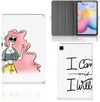 B2Ctelecom Tablethoes Samsung Galaxy Tab S6 Lite Hoes met Magneetsluiting Personaliseren i Can